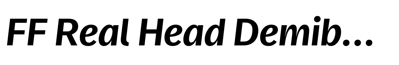 FF Real Head Demibold Italic